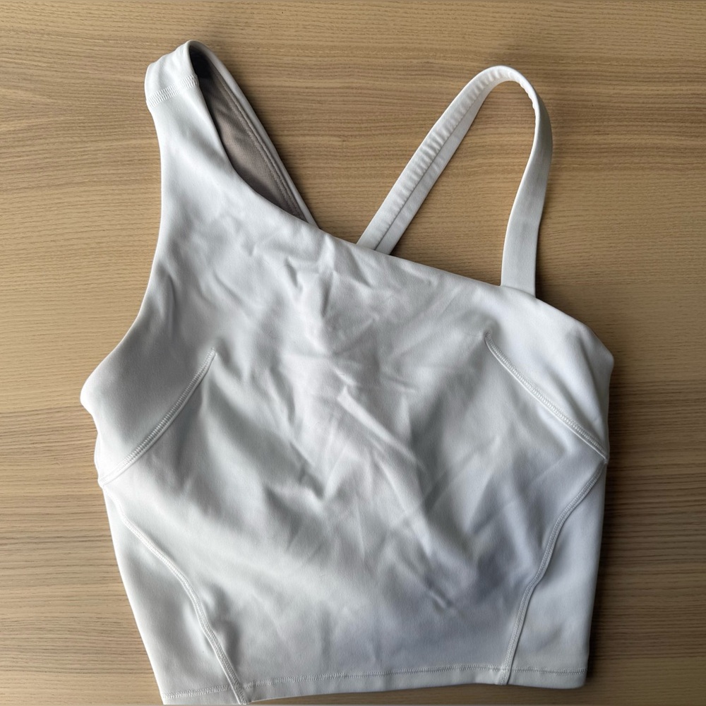 lululemon Everlux Assymmetrical Tennis Tank Top B/C cup - White